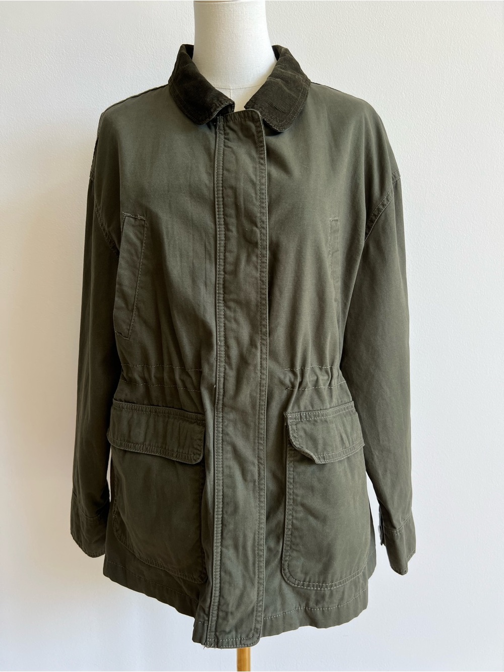NWT Universal Thread Barn Chore Field Coat Womens XL Olive Green Utility Jacket